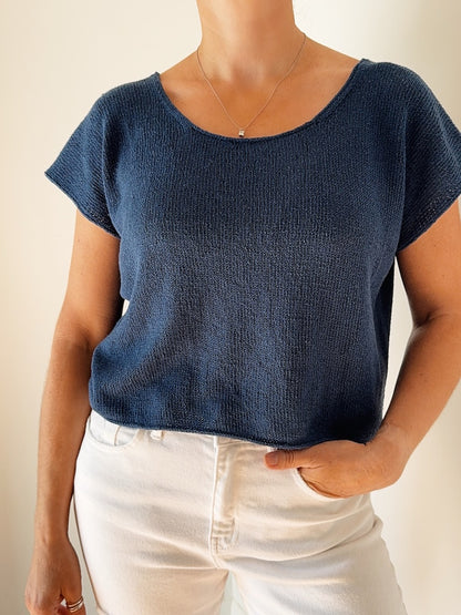 Drop Cut Tee | schlicht aus Pure Silk von Knitting for Olive