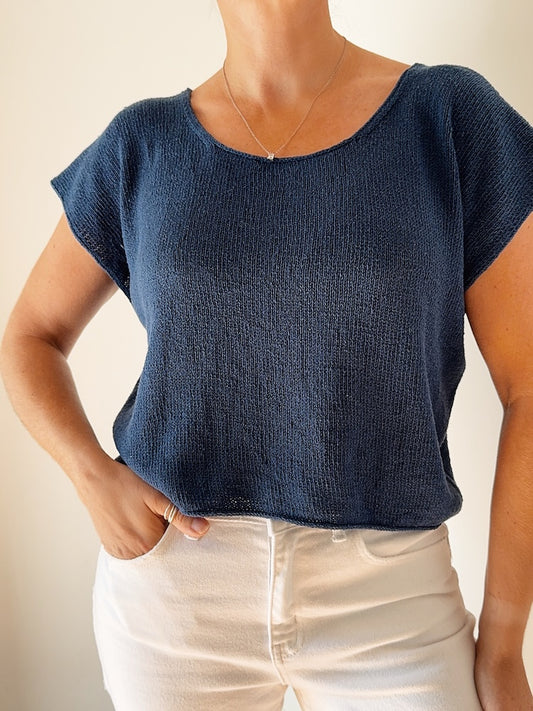 Drop Cut Tee | schlicht aus Pure Silk von Knitting for Olive