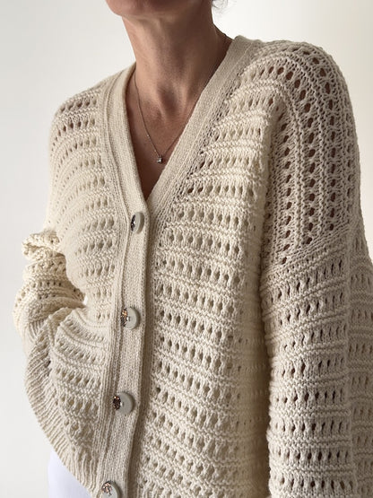 Yutori Cardiga | luxuriös und weich aus Camel DK von Pascuali