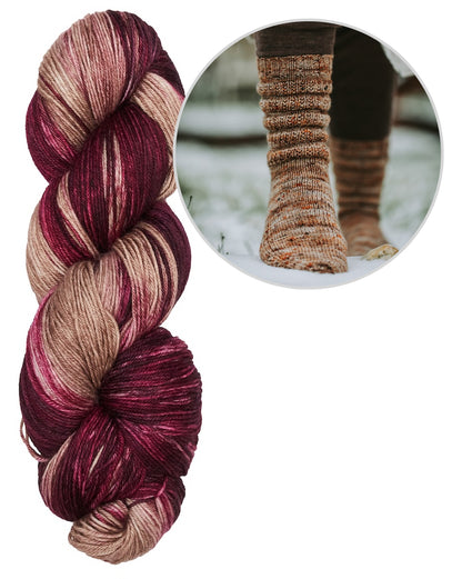 Calluna Socken | einfach weiches Strukturmuster