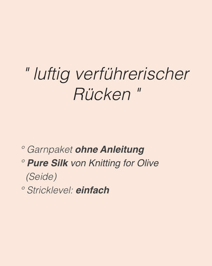 Camisole No. 1 | mit verführerischem Rücken aus Pure Silk von Knitting for Olive