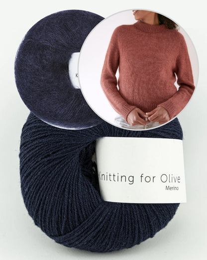 Carlie Sweater | lässig elegant aus Merino und Soft Silk Mohair von Knitting for Olive
