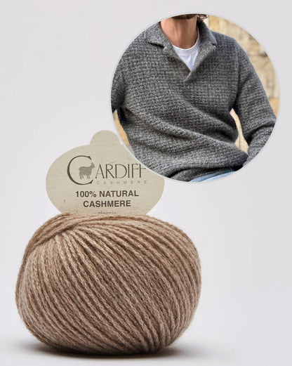 The Cashmere-Waffle Polo | Waffel-Muster aus Classic Cashmere von Cardiff