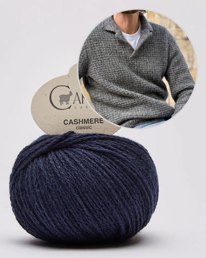 The Cashmere-Waffle Polo | Waffel-Muster aus Classic Cashmere von Cardiff