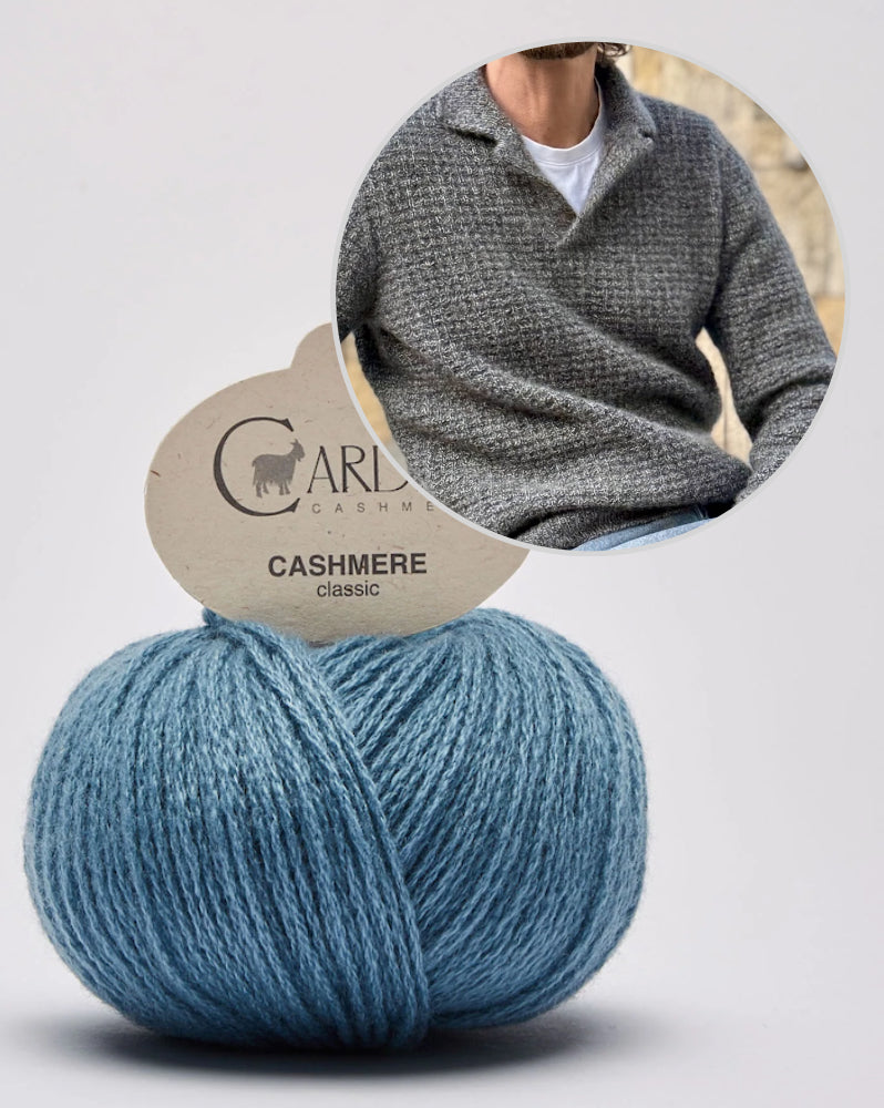 The Cashmere-Waffle Polo | vaffelmønster i Classic Cashmere fra Cardiff