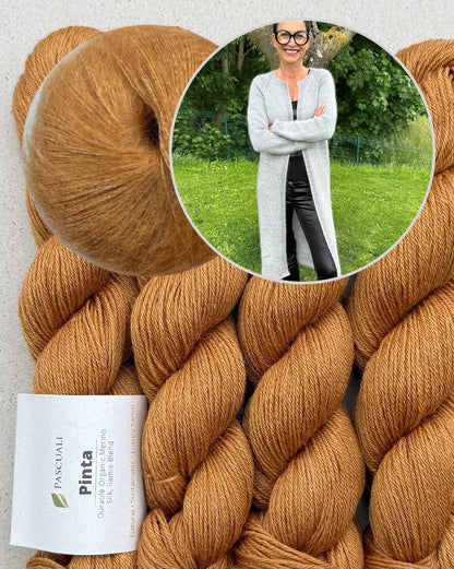 Catelyn Cardigan | lässig schlichter Mantel aus Pinta und Mohair Bliss von Pascuali