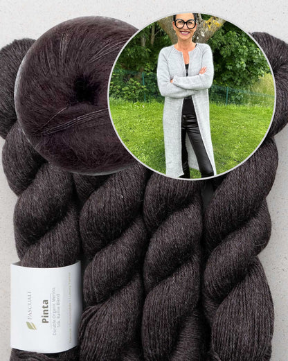 Catelyn Cardigan | lässig schlichter Mantel aus Pinta und Mohair Bliss von Pascuali