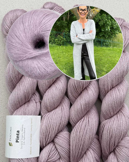 Catelyn Cardigan | lässig schlichter Mantel aus Pinta und Mohair Bliss von Pascuali