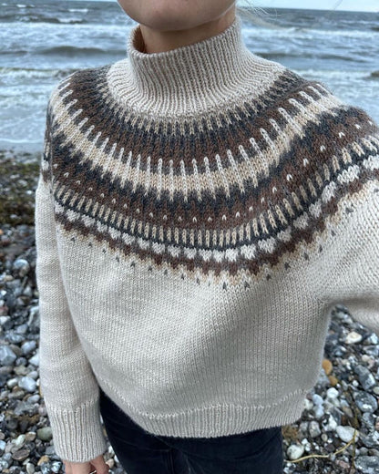 Celeste Sweater | einfacher Norweger mit Peer Gynt von Sandnes Garn