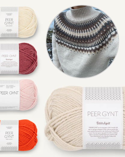 Celeste Sweater | simple Norwegian sweater made with Peer Gynt by Sandnes Garn