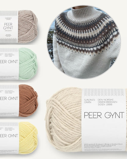 Celeste Sweater | simple Norwegian sweater made with Peer Gynt by Sandnes Garn