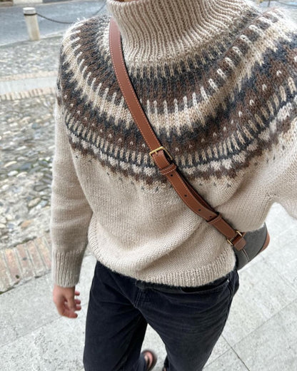 Celeste Sweater | simple Norwegian sweater made with Peer Gynt by Sandnes Garn