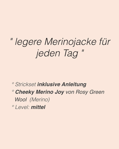 Cervion Cardigan | lässige Jacke aus Cheeky Merino Joy von Rosy Green Wool