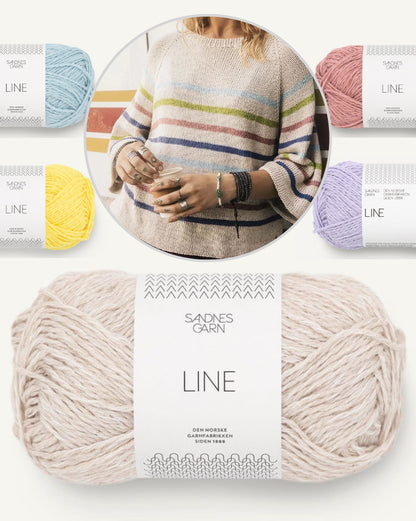 Cherry Genser | Sommer in Streifen aus Line von Sandnes Garn