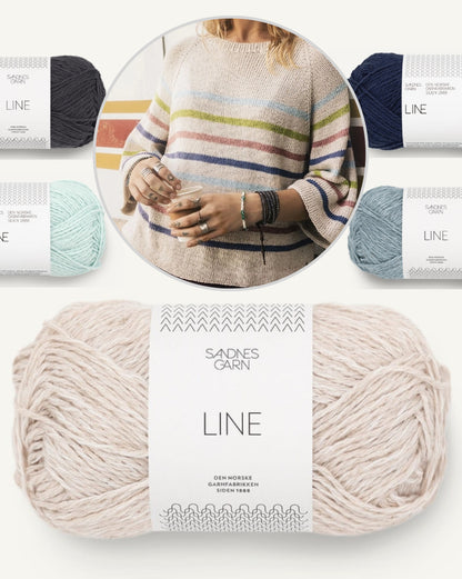 Cherry Genser | Sommer in Streifen aus Line von Sandnes Garn