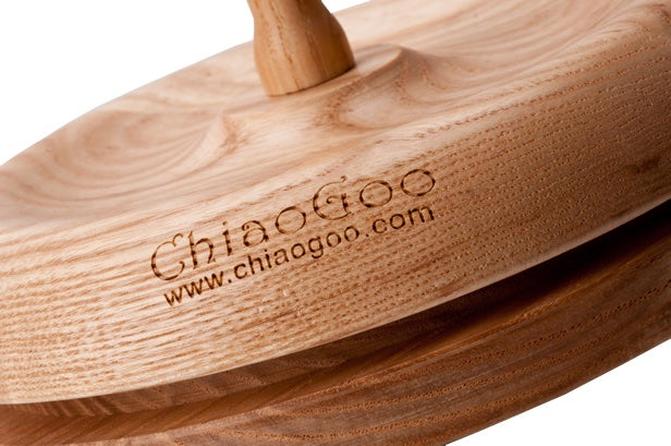 ChiaoGoo Wollabwickler, Eichenholz, Detailaufnahme