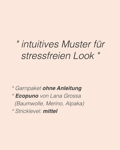 Chill on a Summer´s day Sweater | stressfreies Muster aus Ecopuno von Lana Grossa