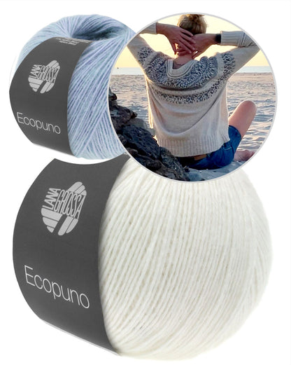 Chill on a Summer´s day Sweater | stressfreies Muster aus Ecopuno von Lana Grossa