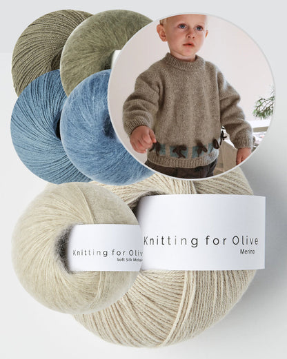 Christmas Morning Sweater Kids | Weihnachtspullover aus Merino und Soft Silk Mohair von Knitting for Olive
