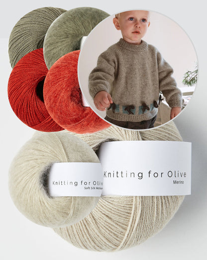 Christmas Morning Sweater Kids | Weihnachtspullover aus Merino und Soft Silk Mohair von Knitting for Olive