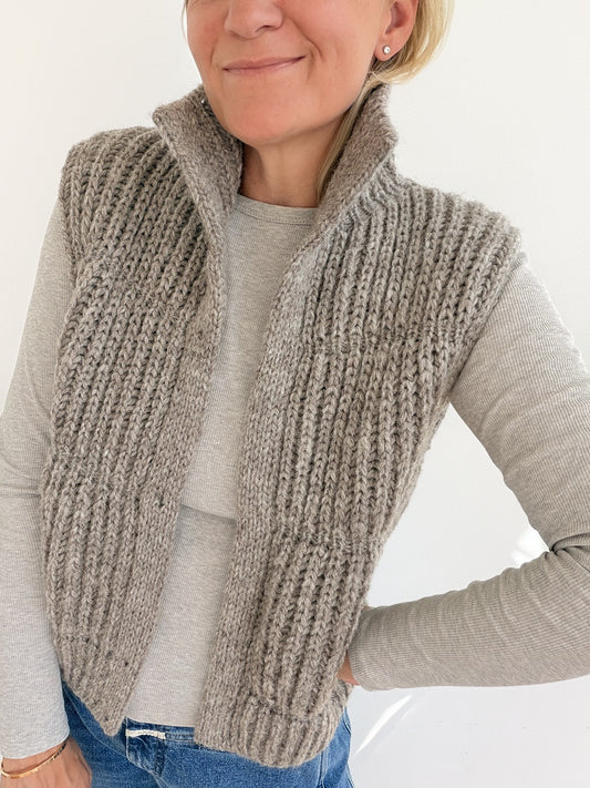 Puffer Vest | fluffige Weste aus Fritidsgarn von Sandnes Garn