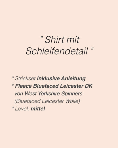 Closca Shirt | mit Schleifendetail aus Fleece Bluefaced Leicester DK von West Yorkshire Spinners