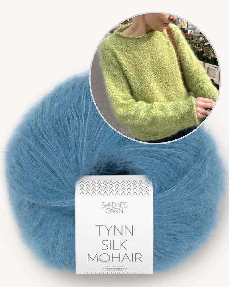 PetiteKnit Cloud Blouse mit Tynn Silk Mohair von Sandnes Garn 11