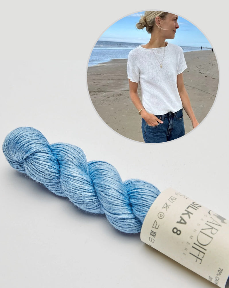 Cloud Tee - Silka Edition | skinnende og super blød i Silka fra Cardiff Cashmere