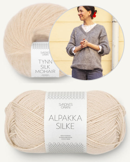 Comfort Zone Sweater | super weich und bequem aus Alpakka Silke und Tynn Silk Mohair von Sandnes Garn