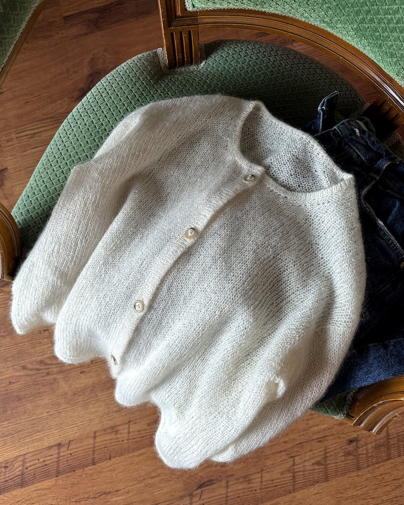 Diane Cardigan von Cookie the Knitter mit Brushlight von Cardiff Cashmere 4