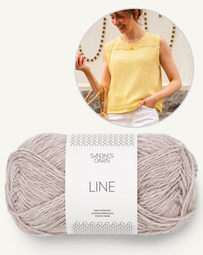 Cornflake Top | sonniges Top aus Line von Sandnes Garn