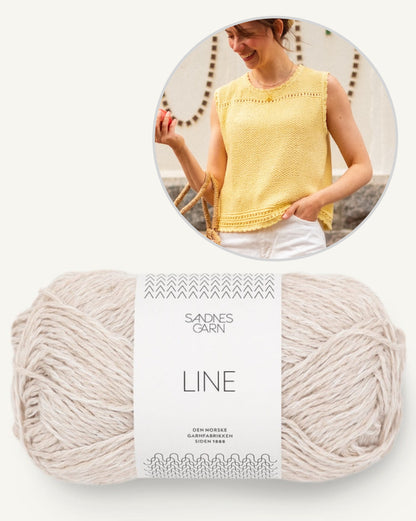 Cornflake Top | sonniges Top aus Line von Sandnes Garn