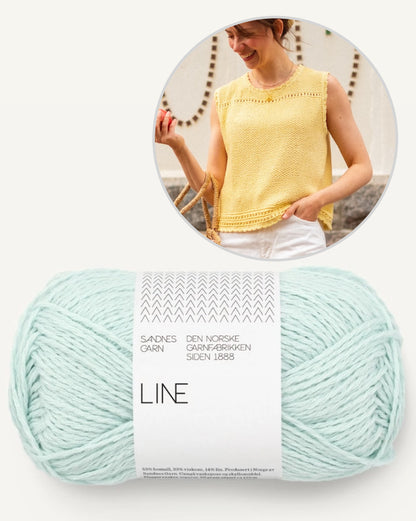 Cornflake Top | sonniges Top aus Line von Sandnes Garn