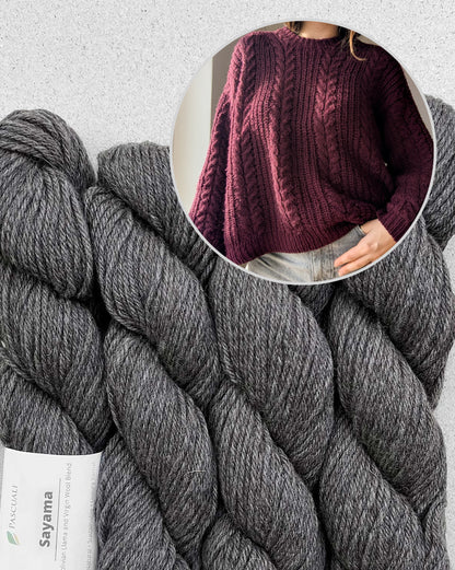 Cozycottage Sweater | oversize Zopf- und Halbpatentmuster aus Sayama von Pascuali
