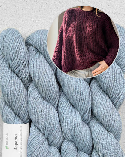 Cozycottage Sweater | oversize Zopf- und Halbpatentmuster aus Sayama von Pascuali