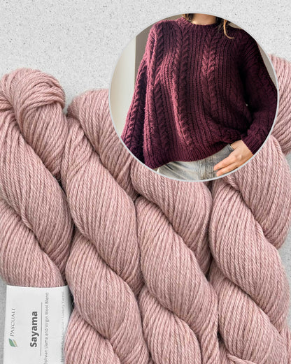 Cozycottage Sweater | oversize Zopf- und Halbpatentmuster aus Sayama von Pascuali