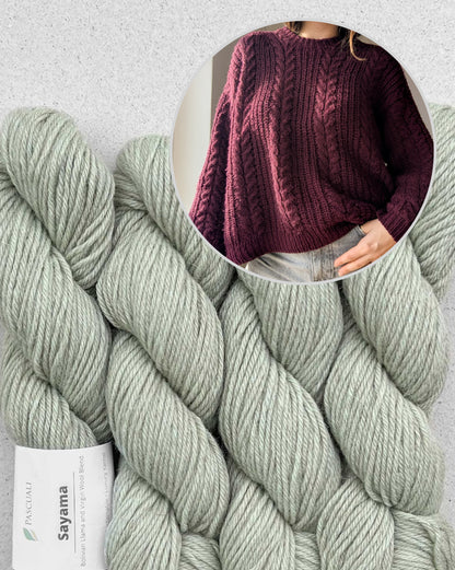 Cozycottage Sweater | oversize Zopf- und Halbpatentmuster aus Sayama von Pascuali