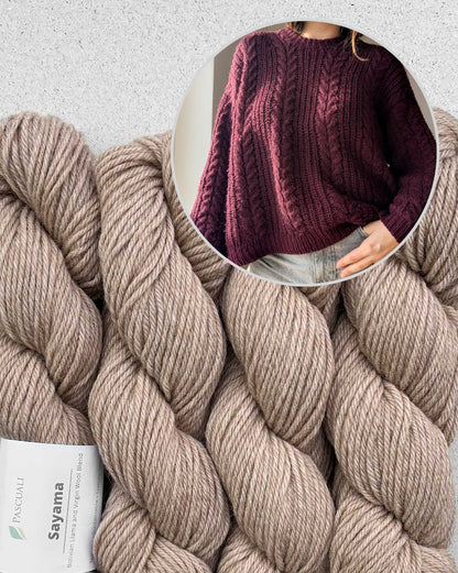 Cozycottage Sweater | oversize Zopf- und Halbpatentmuster aus Sayama von Pascuali
