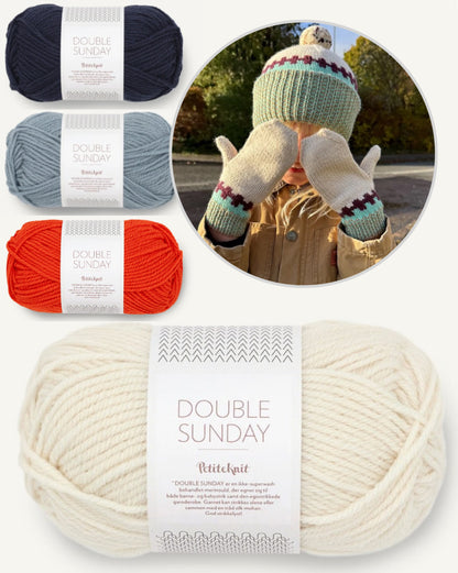 Cross Set | kontrastreiches Muster aus Double Sunday von Sandnes Garn