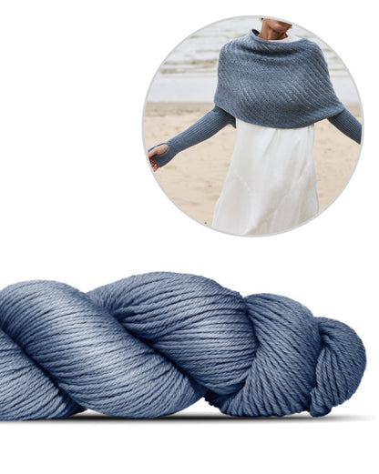 Crossway Wrap | Ärmsjal i Cheeky Merino Joy från Rosy Green Wool