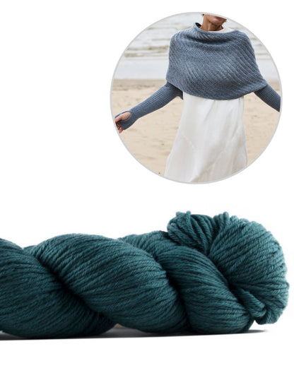 Crossway Wrap | Ärmsjal i Cheeky Merino Joy från Rosy Green Wool