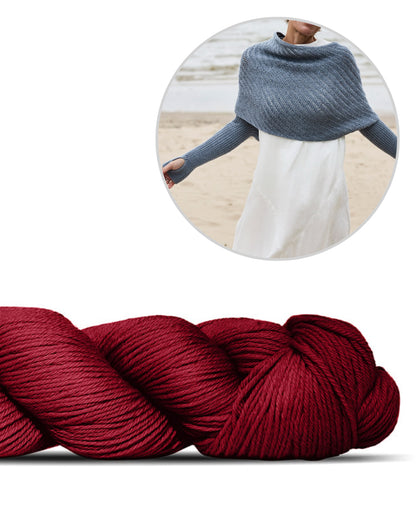 Crossway Wrap | Ärmsjal i Cheeky Merino Joy från Rosy Green Wool
