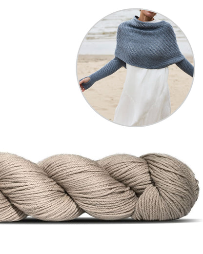 Crossway Wrap | Ärmsjal i Cheeky Merino Joy från Rosy Green Wool