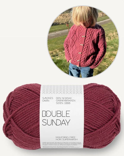Dagmar Jacket Kids | rustikale Jacke aus Double Sunday von Sandnes Garn