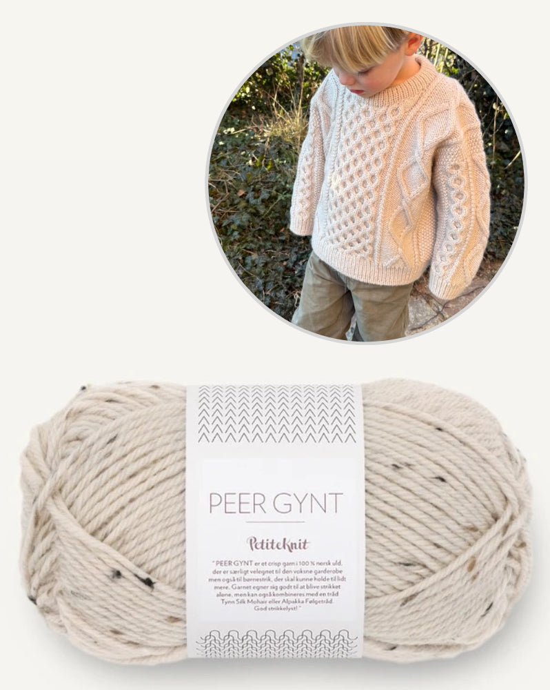 Dagmar Sweater Kids von PetiteKnit mit Peer Gynt von Sandnes Garn 6