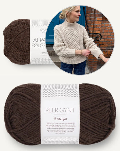 Dagmar Sweater | klassisches Zopfmuster aus Peer Gynt und Alpakka Folgetrad