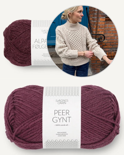 Dagmar Sweater | klassisches Zopfmuster aus Peer Gynt und Alpakka Folgetrad