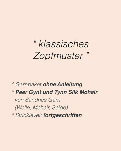 Dagmar Sweater | klassisches Zopfmuster aus Peer Gynt und Alpakka Folgetrad