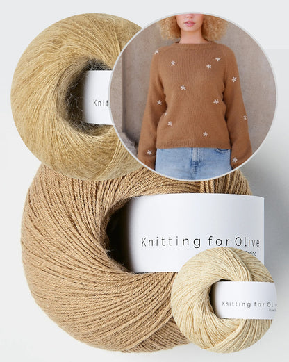Daisy Sweater | süße Blüten aus Merino, Soft Silk Mohair und Pure Silk von Knitting for Olive