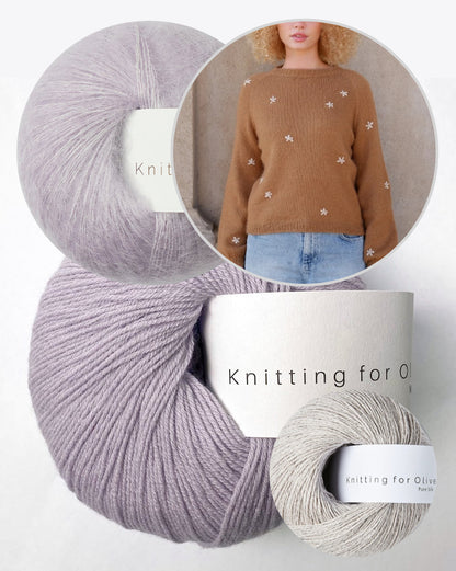 Daisy Sweater | süße Blüten aus Merino, Soft Silk Mohair und Pure Silk von Knitting for Olive